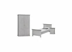 Kinderkamer Eline met bed 90x200- kleerkast 118cm en 1 nachtkastje