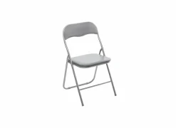 Klapstoel ZH43cm - metaal & PVC - grijs