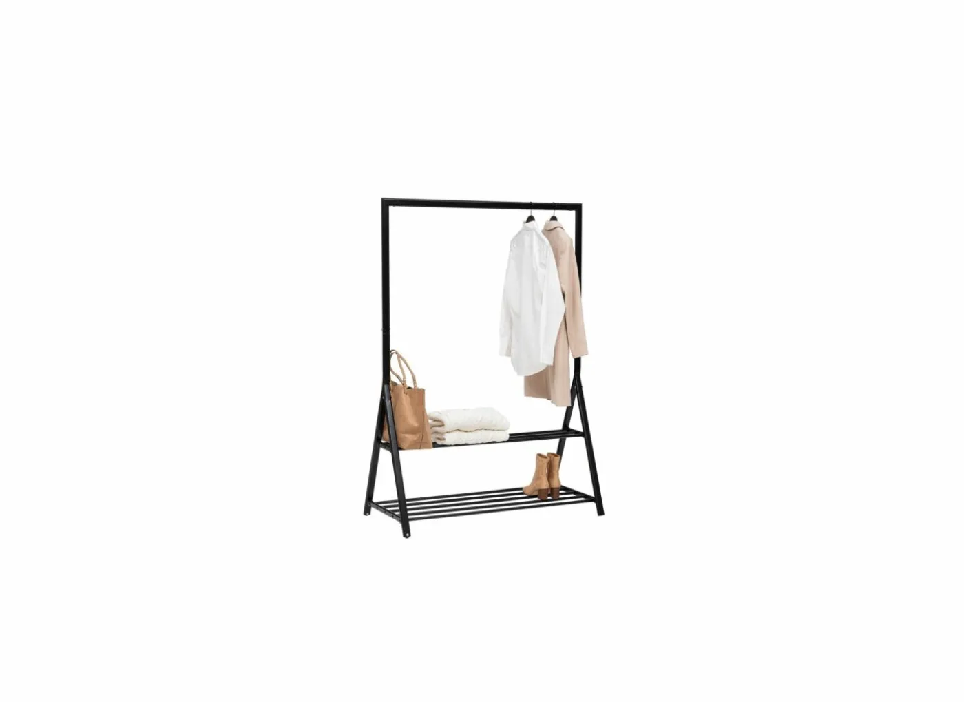 Kledingrek Athena 121x56,5x167cm - metaal - zwart