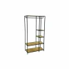 Kledingrek Gallo 90x40x178cm - melamine & metaal - eik