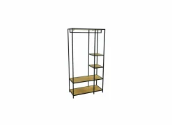 Kledingrek Gallo 90x40x178cm - melamine & metaal - eik