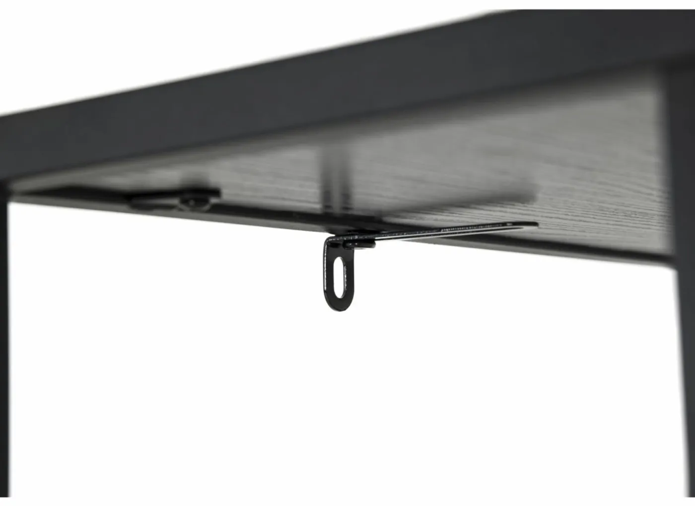 Kledingrek Gallo 90x40x178cm - melamine & metaal - zwart
