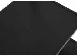 Kledingrek Gallo 90x40x178cm - melamine & metaal - zwart