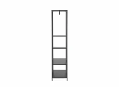 Kledingrek Gallo 90x40x178cm - melamine & metaal - zwart