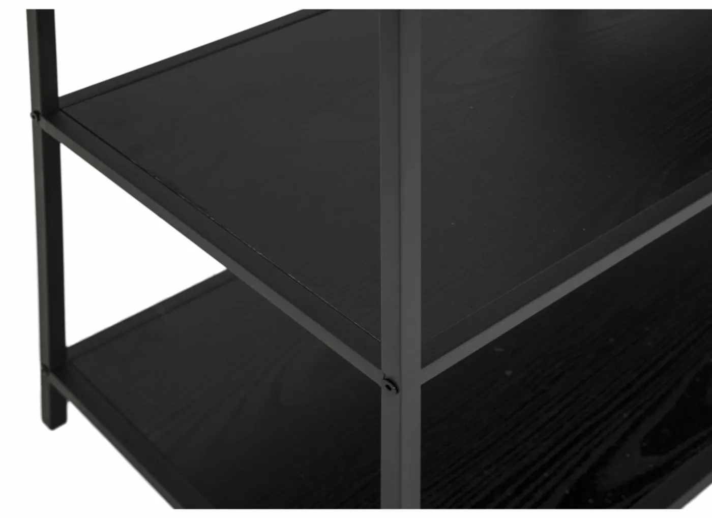 Kledingrek Gallo 90x40x178cm - melamine & metaal - zwart