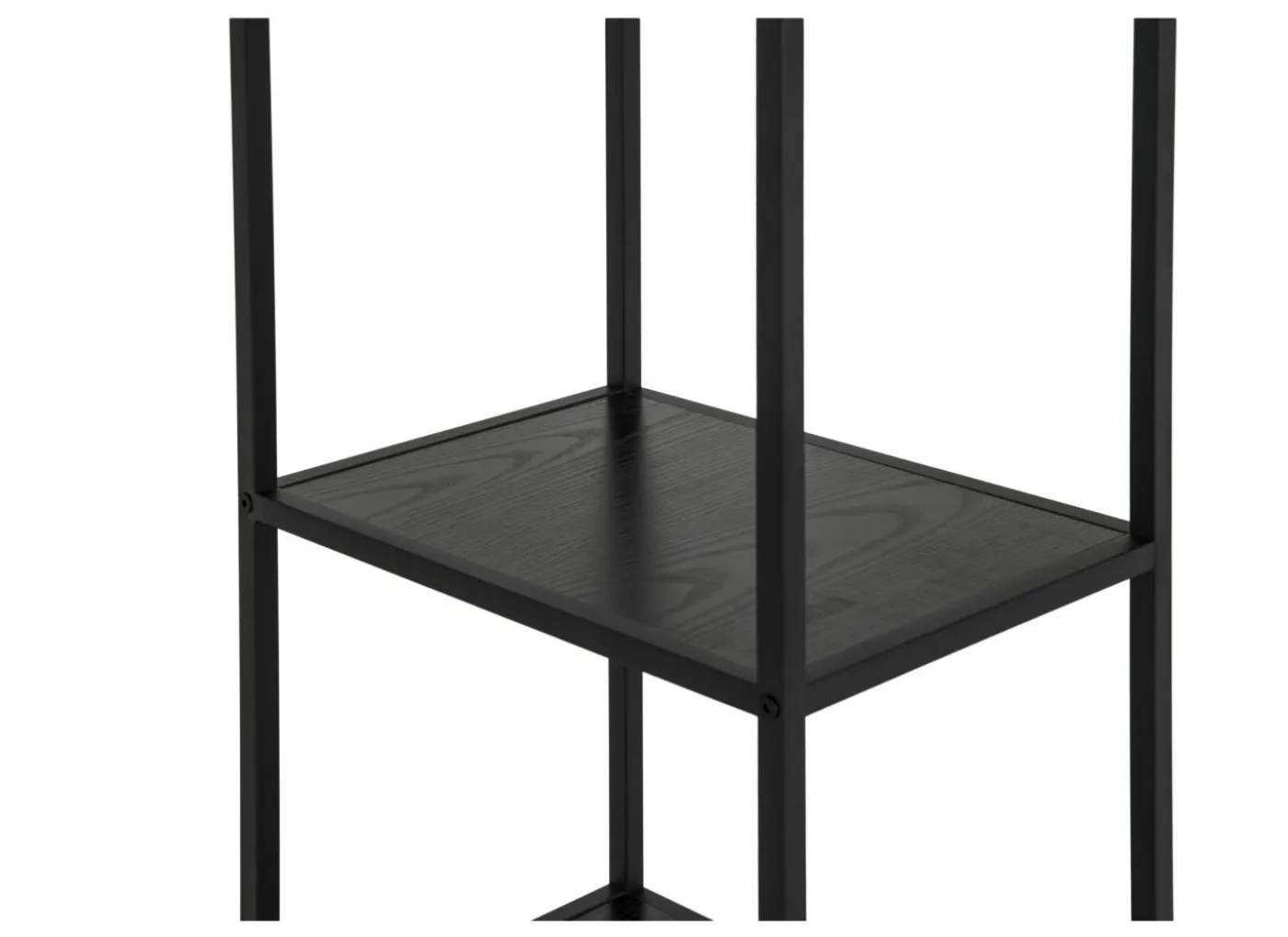Kledingrek Gallo 90x40x178cm - melamine & metaal - zwart