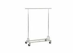Kledingrek Kelly 130/188,5x55x158/171cm - metaal - chroom