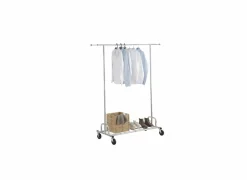 Kledingrek Kelly 130/188,5x55x158/171cm - metaal - chroom