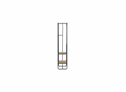 Kledingrek Luton 100x37x185cm - metaal - zwart