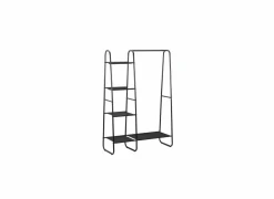 Kledingrek Pitt 100x40x150cm - metaal - zwart