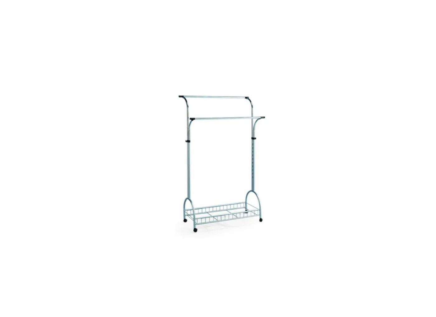 Kledingrek Skin 100x40x195cm - aluminium - aluminium & chrome
