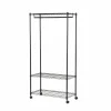 Kledingrek Squall 90x45x180cm - staal - zwart
