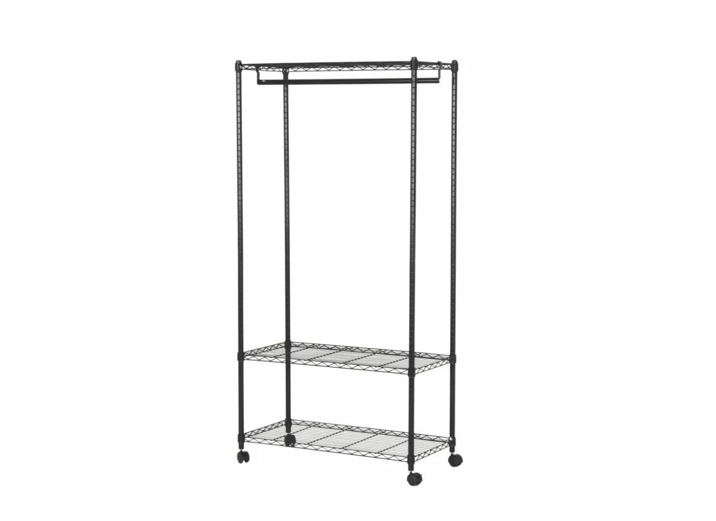 Kledingrek Squall 90x45x180cm - staal - zwart