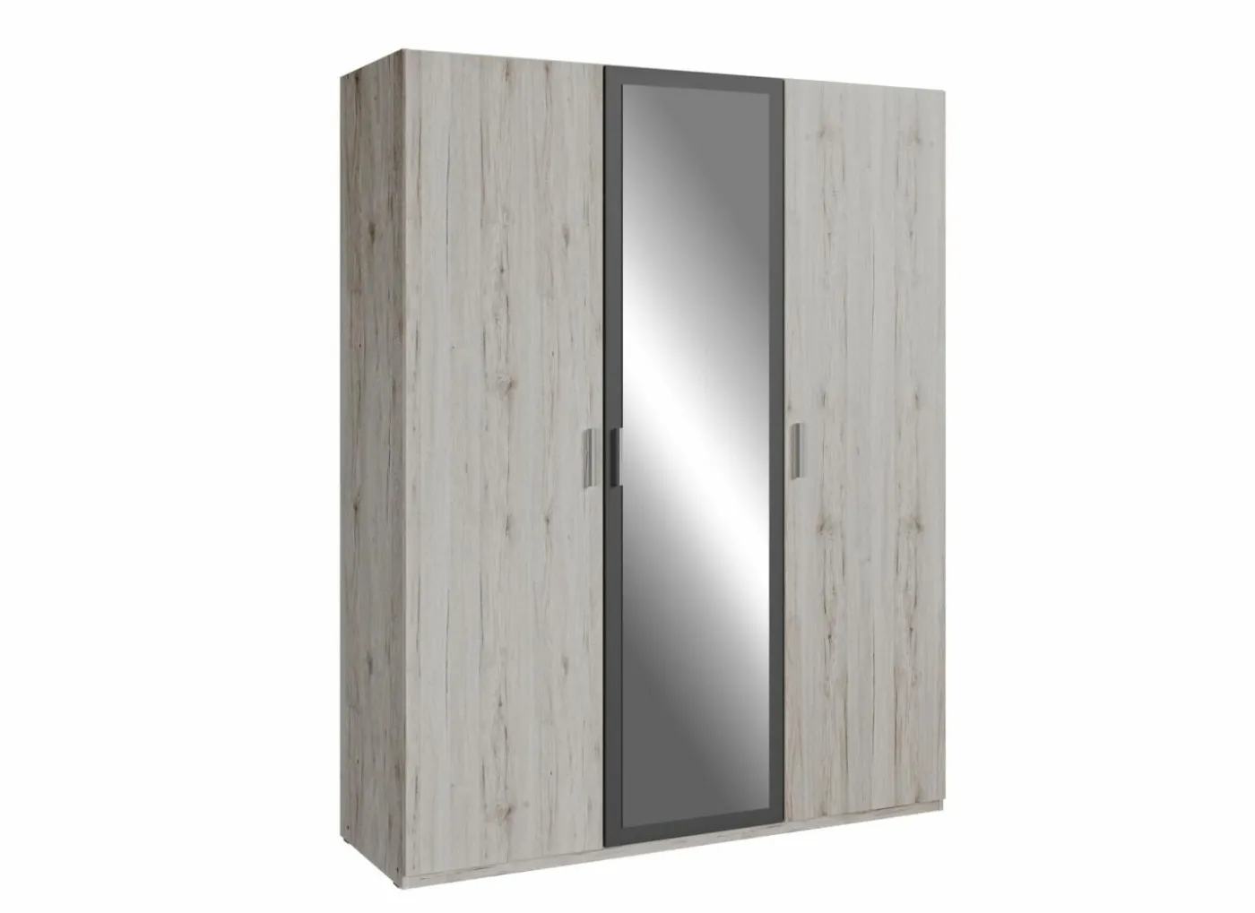 Kleerkast Adria 166cm - decor - zandeik & wolframgrijs