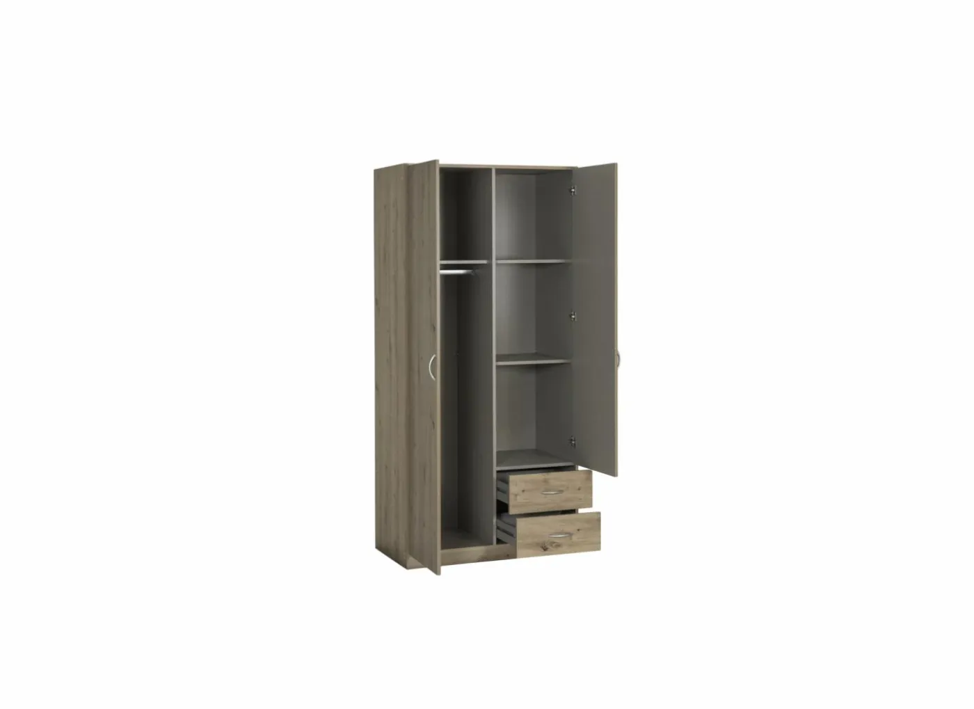 Kleerkast 91cm - decor - artisanale eik
