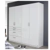 Kleerkast 181cm - decor - hoogglans wit