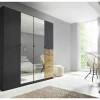 Kleerkast 181cm - decor - metallic grijs & artisanale eik