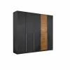 Kleerkast 226cm - decor - metallic grijs & artisanale eik