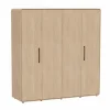 Kleerkast 206cm - melamine - brushed sand oak nature