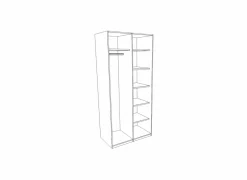 Kleerkast Fire 131,6cm - lamulux - mango