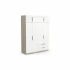 Kleerkast Ghost 157cm - decor - kronberg eik & wit