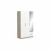 Kleerkast Ghost 119cm - decor - kronberg eik & wit