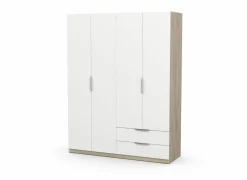 Kleerkast Ghost 157cm - decor - kronberg eik & wit