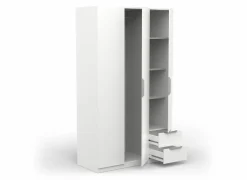 Kleerkast Ghost 119cm - decor - wit
