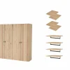 Kleerkast Holmes 250cm - MDF - eik