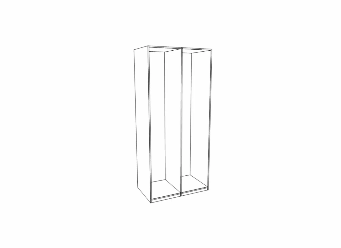 Kleerkast Holmes 100cm - MDF - eik