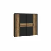 Kleerkast Jabim 209cm - decor - alpine picea & zwart