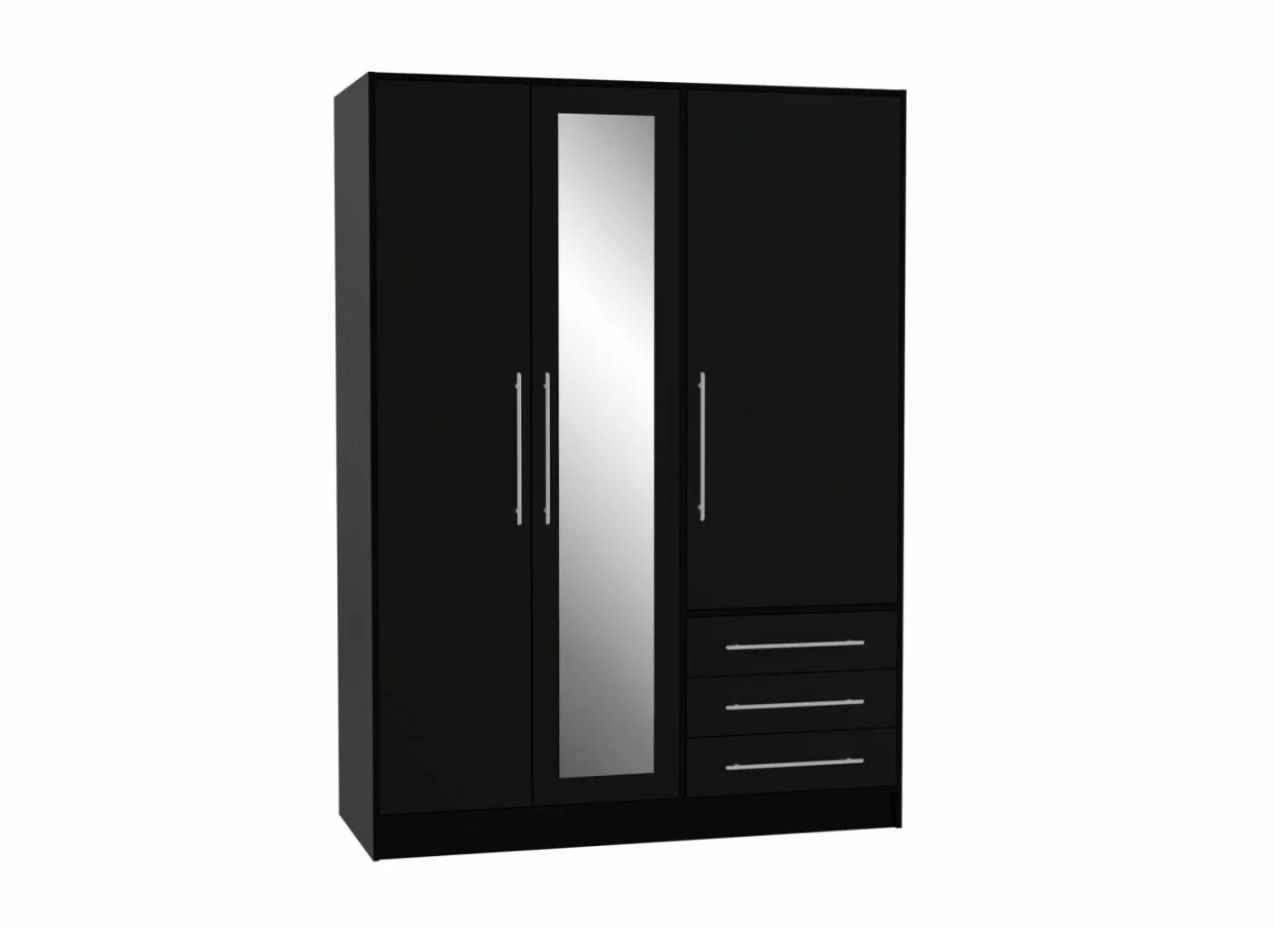 Kleerkast Jupiter 145cm - decor - zwart