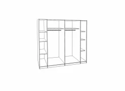 Kleerkast Kalixtus 200cm - decor - old wood & donkergrijs