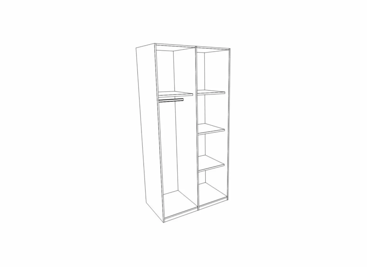Kleerkast Liverpool 90cm