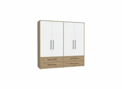 Kleerkast Mokkaris 206cm - decor - artisanale eik & wit