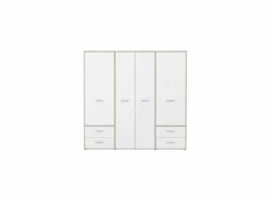 Kleerkast Mokkaro 206cm - decor - wit & sonoma eik