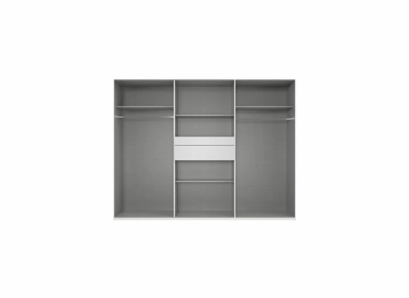 Kleerkast Moldau 270cm - decor - wit