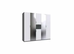 Kleerkast Moldau 225cm - decor - wit & grafiet