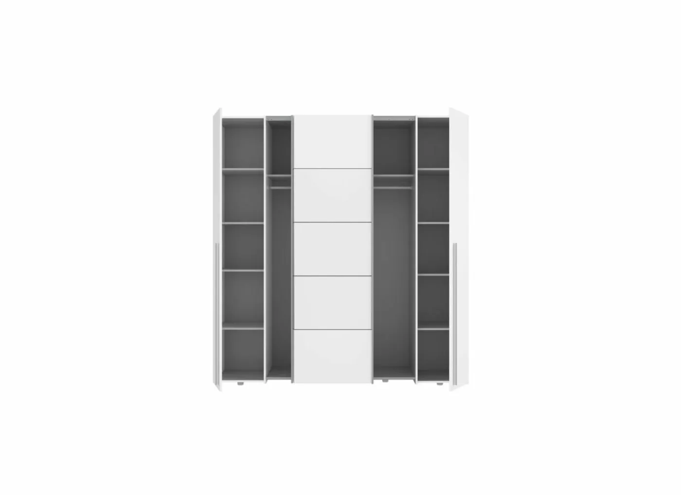 Kleerkast Narago 200cm - decor - wit