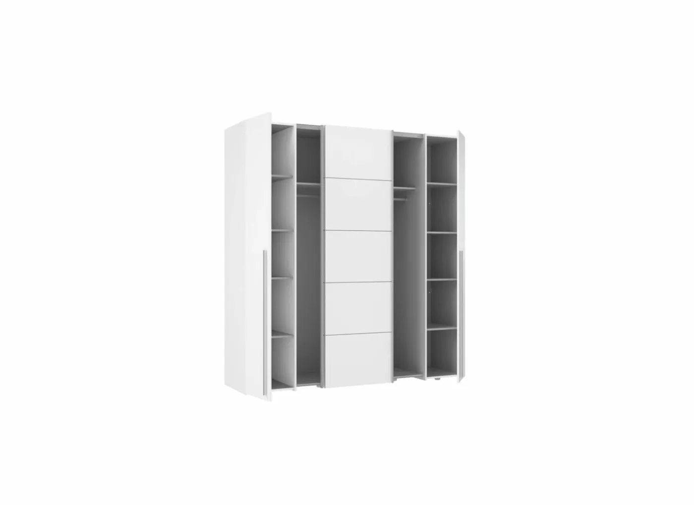 Kleerkast Narago 200cm - decor - wit