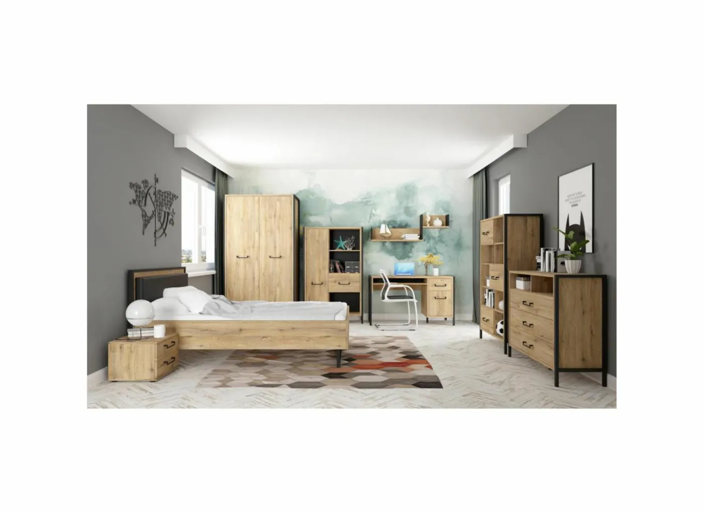 Kleerkast Oriental Tree 109,1cm - decor- bartex eik