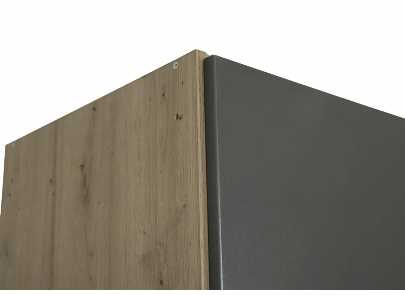 Kleerkast Quadraspin 226cm - decor - artisanale eik/ metallic grijs