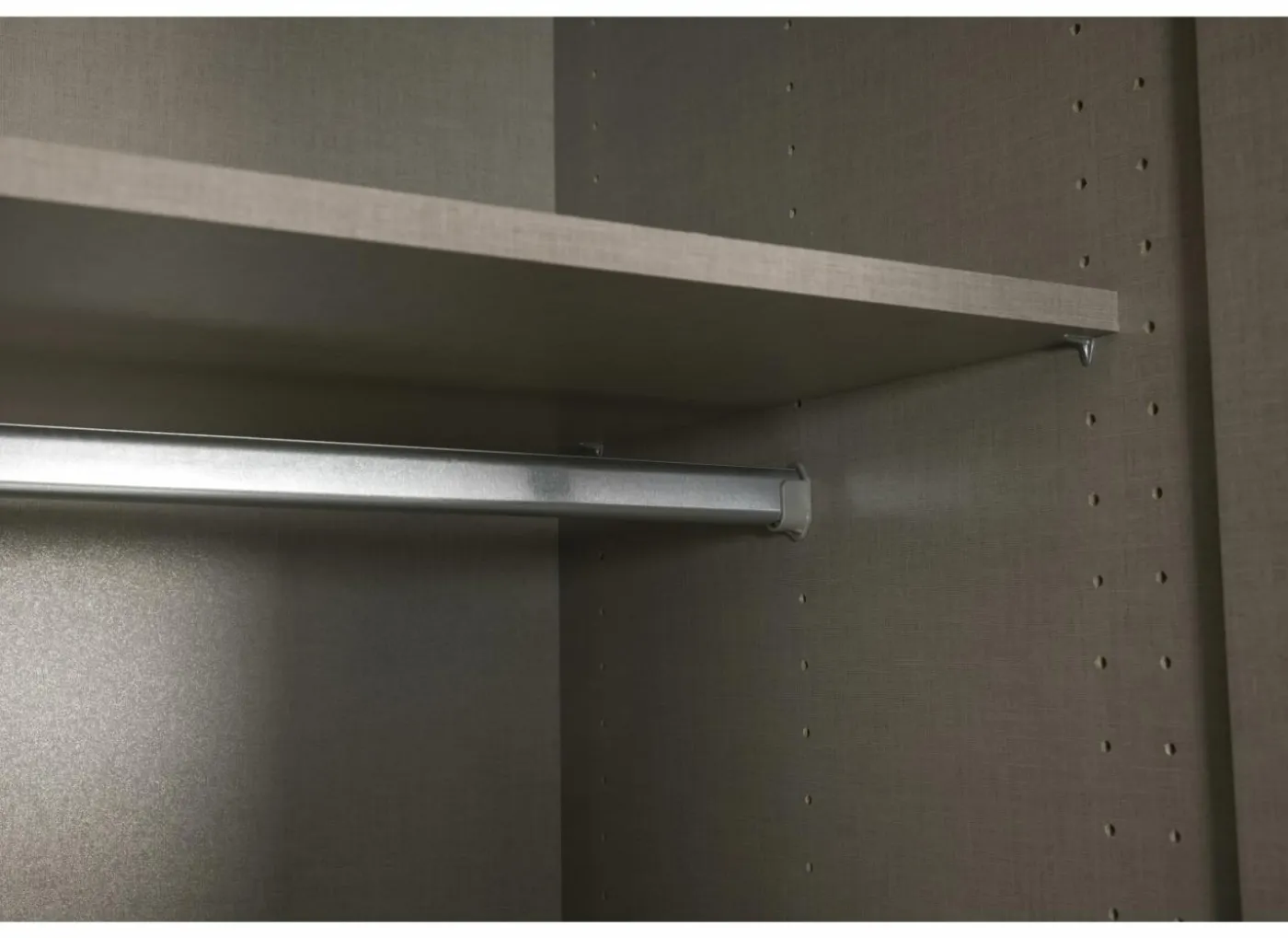Kleerkast Quadraspin 226cm - decor - artisanale eik/ metallic grijs