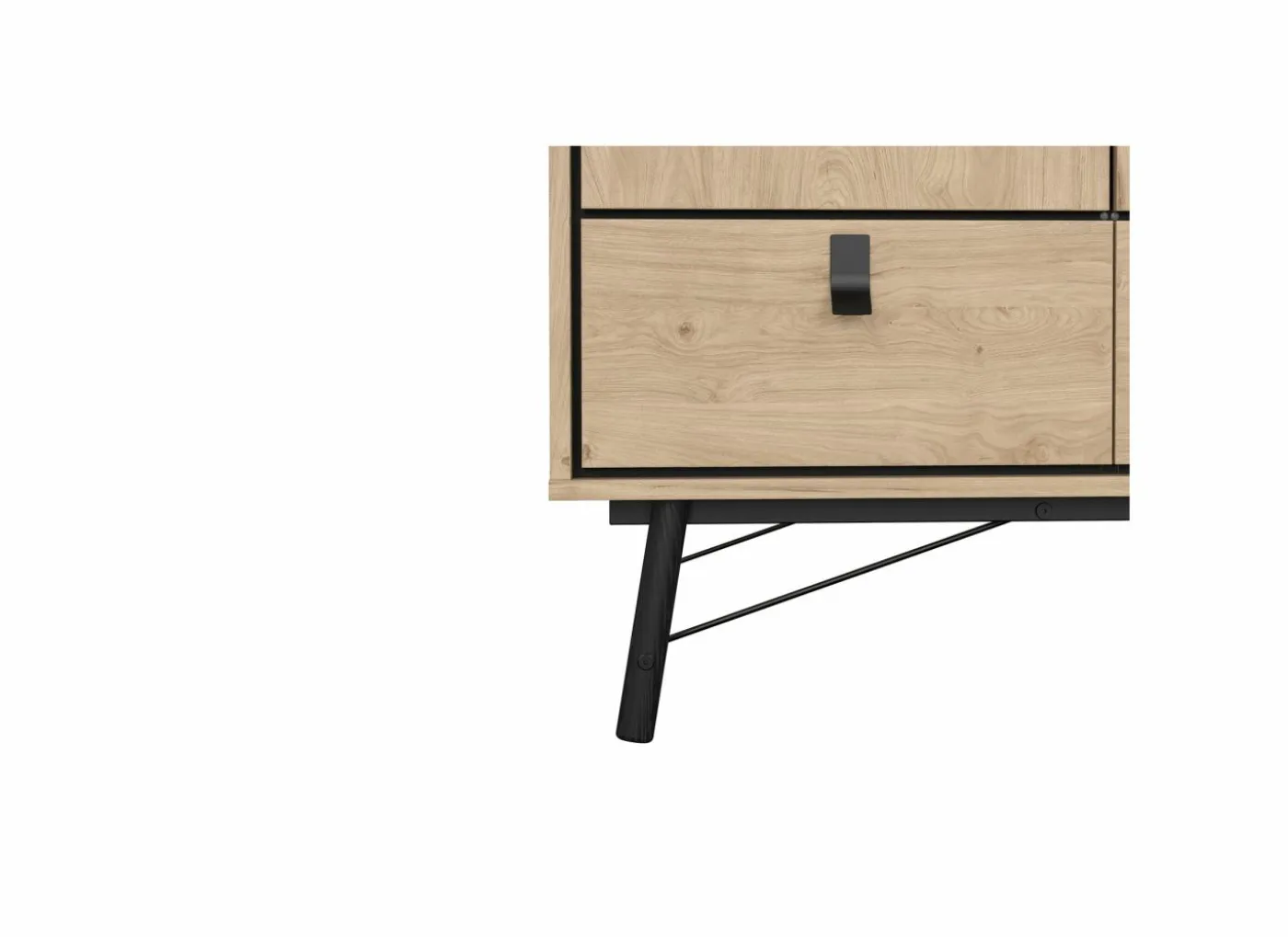 Kleerkast Ry 151cm - decor - bruin & zwart