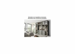 Kleerkast Select 251cm - decor - wit