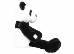 Knuffel Panda H35cm - stof - zwart/wit