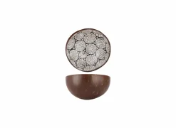 Kom Cocosbowl Ø14cm - kokos - wit & zwart