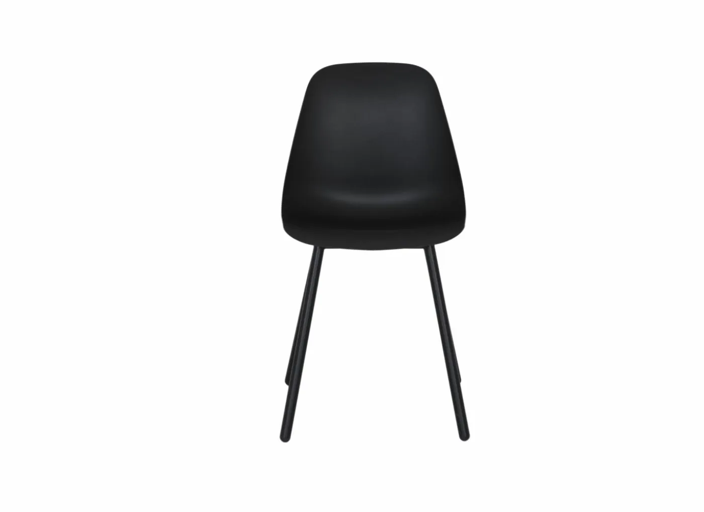 Kuipstoel Claudio 44x53,5x80,5cm - staal/polypropyleen - zwart