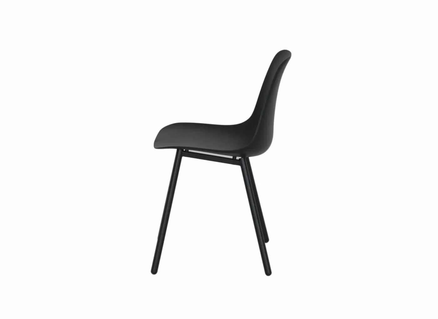 Kuipstoel Claudio 44x53,5x80,5cm - staal/polypropyleen - zwart