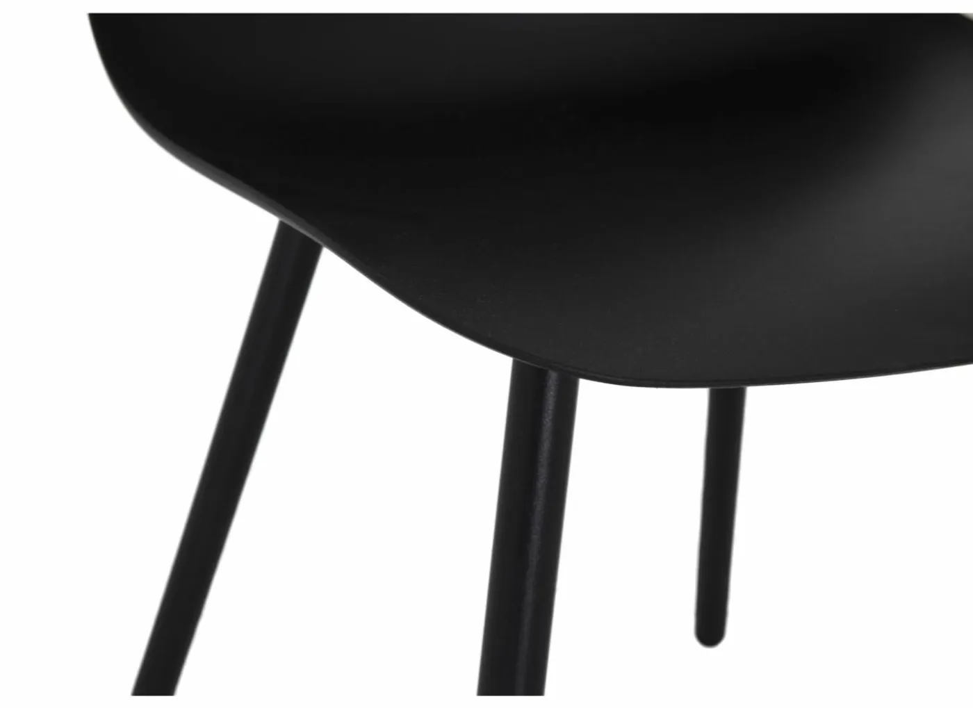 Kuipstoel Claudio 44x53,5x80,5cm - staal/polypropyleen - zwart